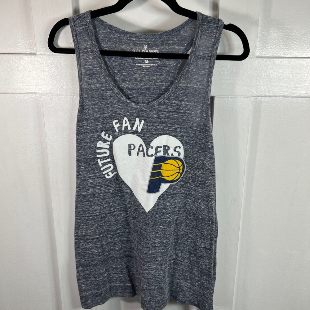 Pacers Future Fan Racerback Tank Top Navy Blue M Soft As A Grape